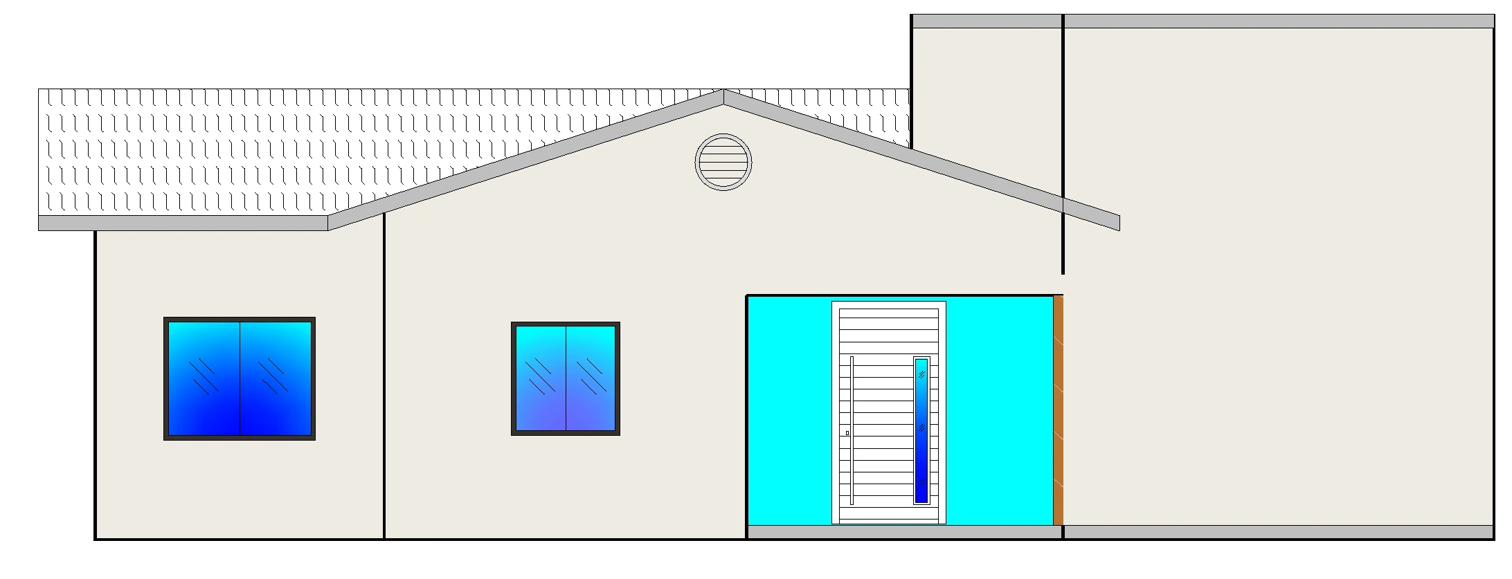 House exterior study, original drawing